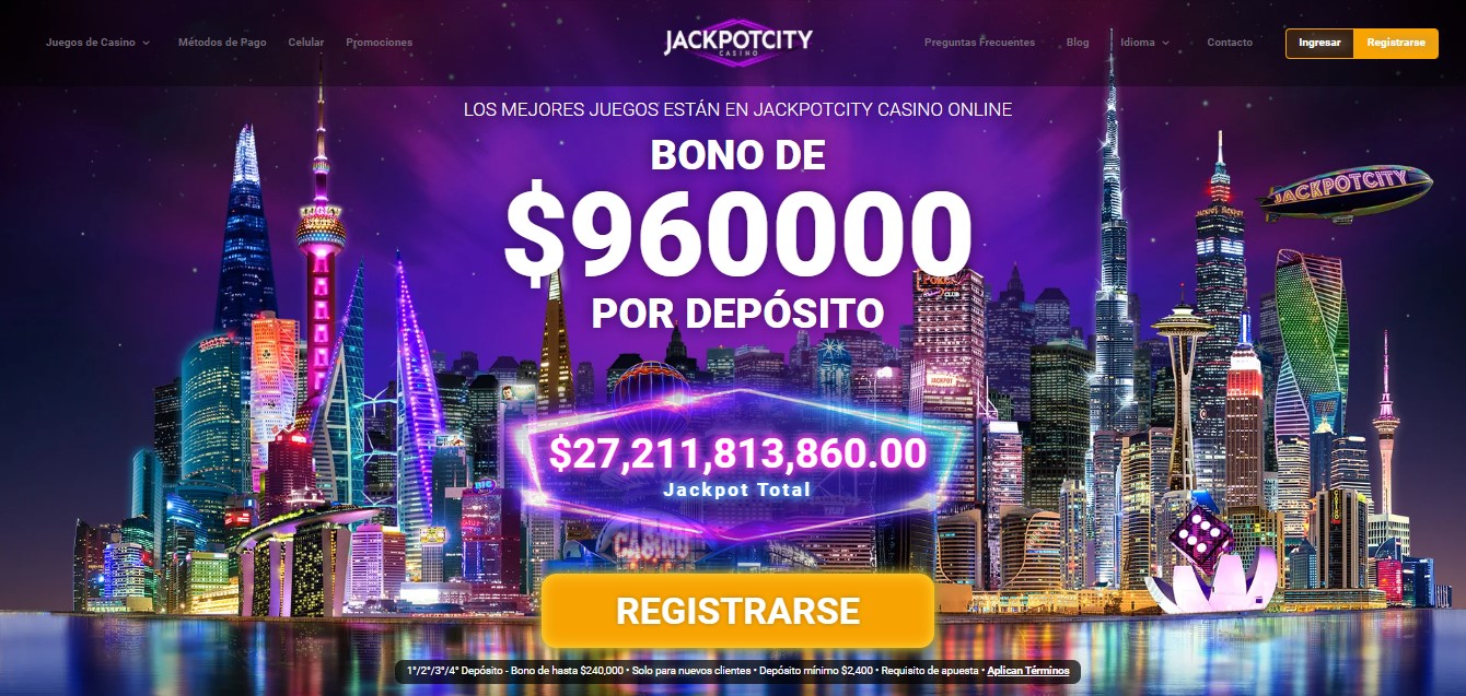 Depósito bono JackpotCity 960000CLP
