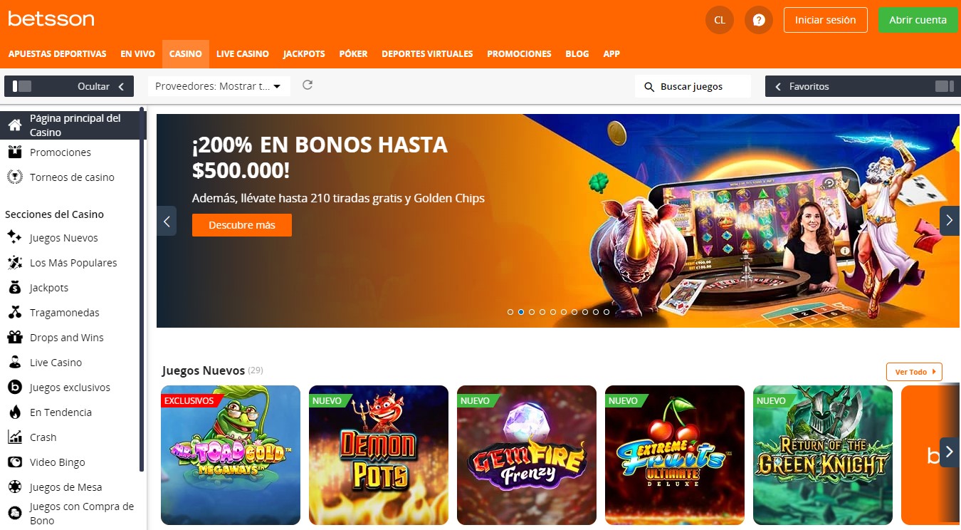 Bettson casino en línea en Chile